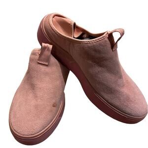 Ecco Mauve Pink Suede and Shearling Womens Size 9 Slip on Shoes